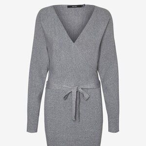 Vero Moda Gray Shrug with Belted Wrap Design